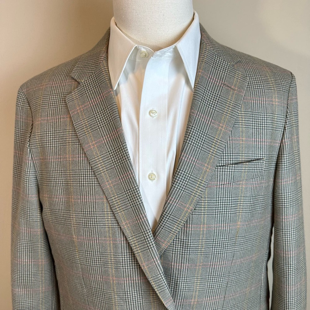 J.Crew Glen Plaid Cream Moon Ludlow Blazer NWOT 44R - Picture 2 of 12
